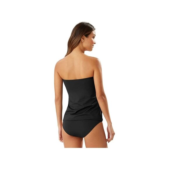 Tommy Bahama Pearl Sarong Bandini Swim Top Black Womens S Strapless or Halter - Picture 2 of 7